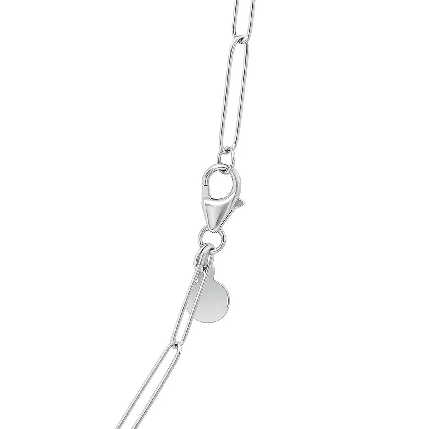 14k White Gold Wire Paperclip Chain (2.7mm) - Image 17