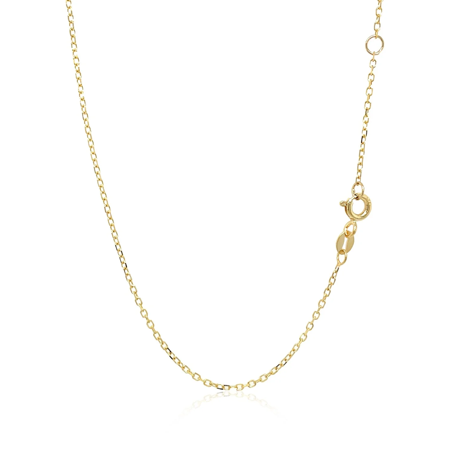 14k Yellow Gold 17 inch Necklace with Round Amethyst - Image 3