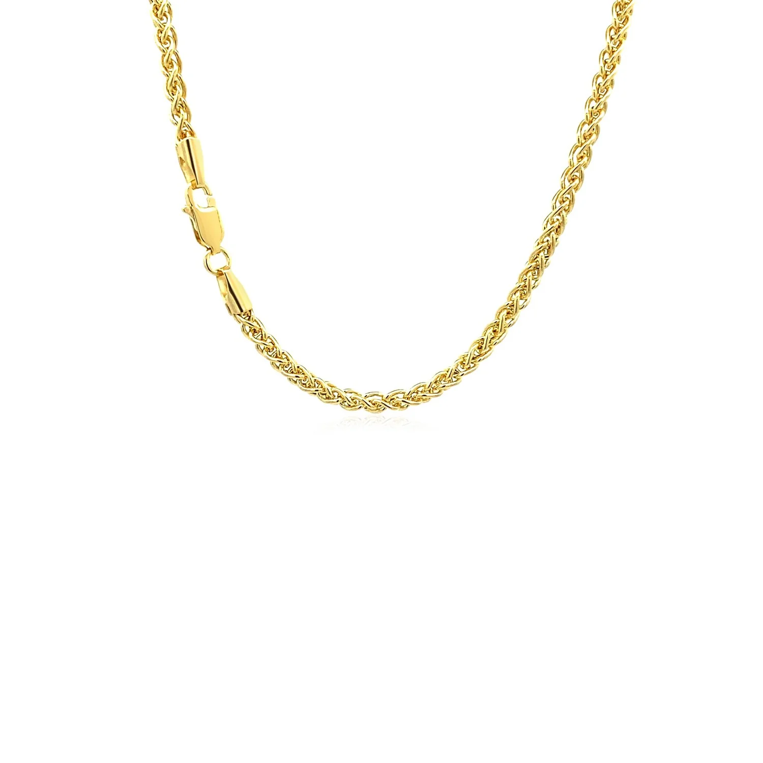 14k Yellow Gold 2.8mm Light Weight Wheat Chain - Image 18