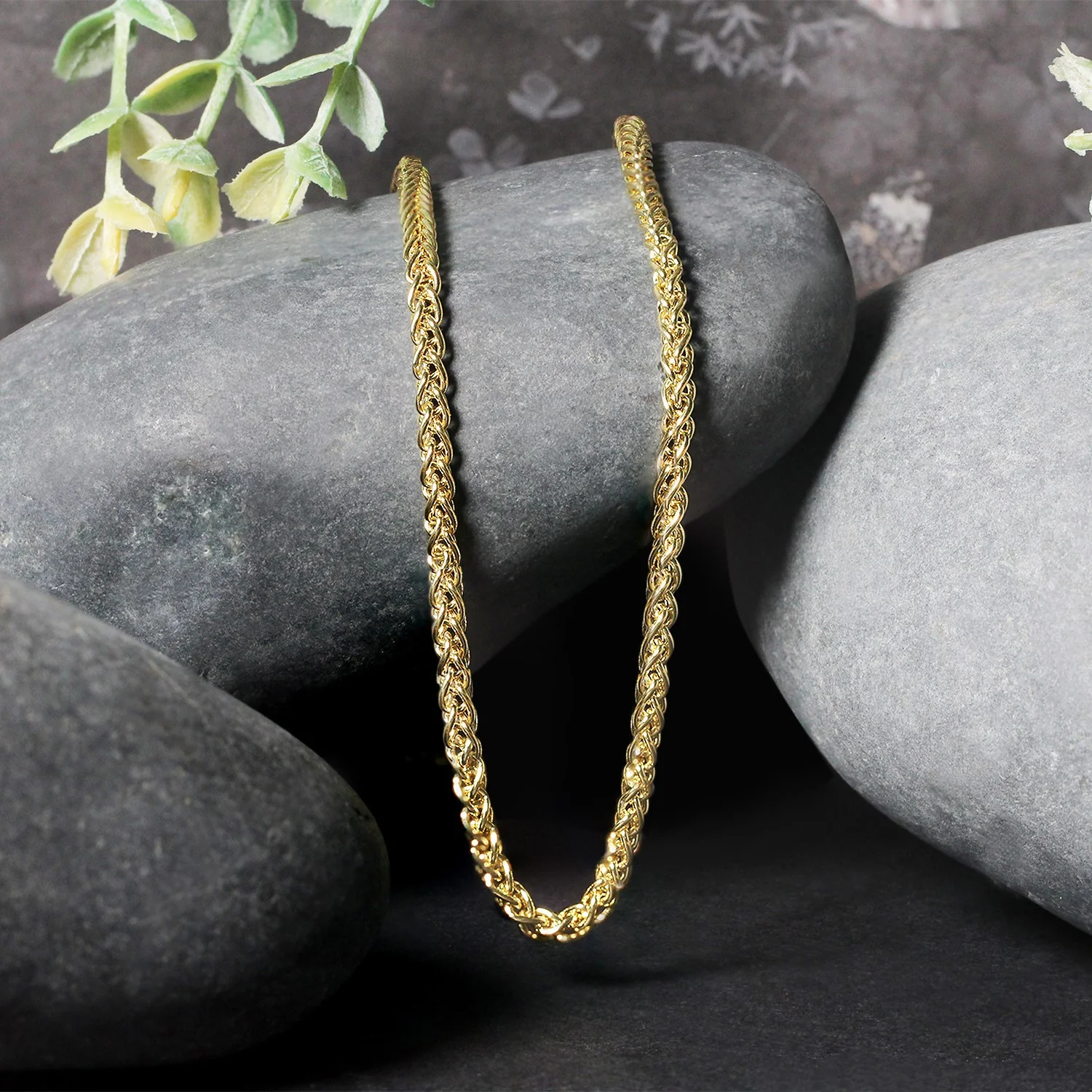 14k Yellow Gold 2.8mm Light Weight Wheat Chain - Image 22