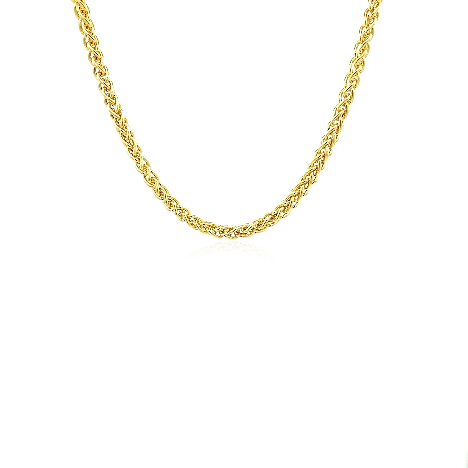 14k Yellow Gold 2.8mm Light Weight Wheat Chain - Image 9