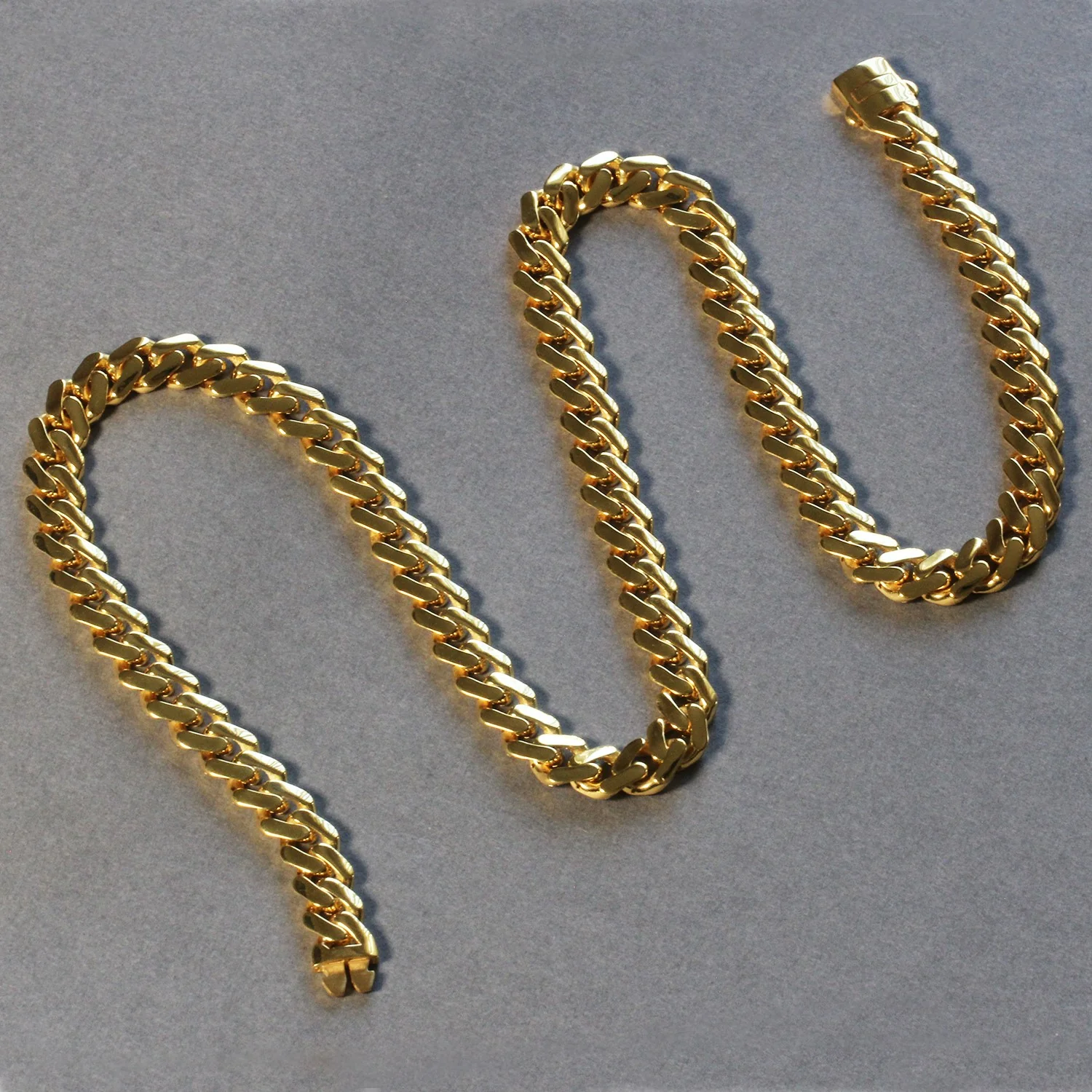 14k Yellow Gold 22 inch Polished Curb Chain Necklace - Image 11