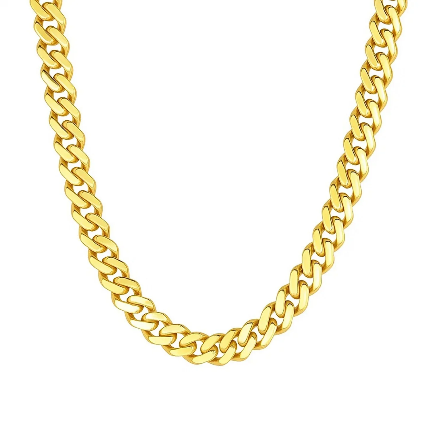 14k Yellow Gold 22 inch Polished Curb Chain Necklace - Image 2