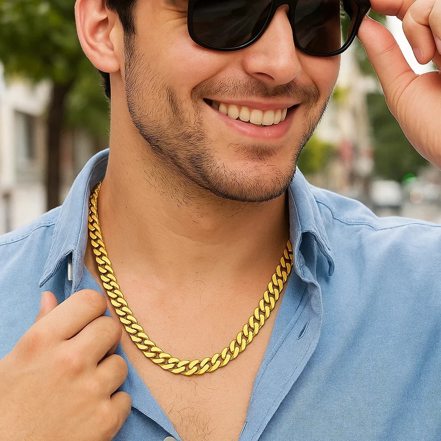 14k Yellow Gold 22 inch Polished Curb Chain Necklace - Image 21