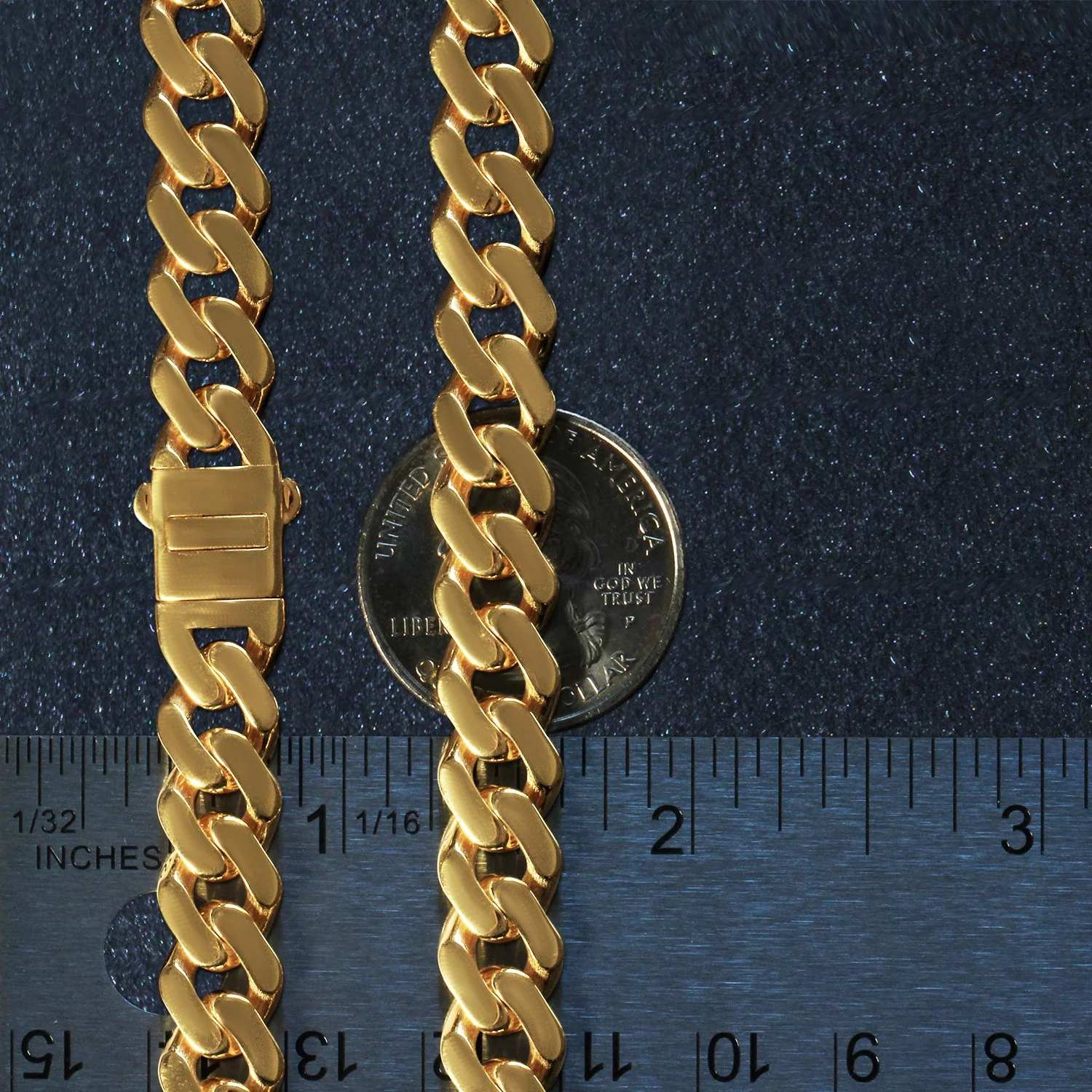 14k Yellow Gold 22 inch Polished Curb Chain Necklace - Image 25