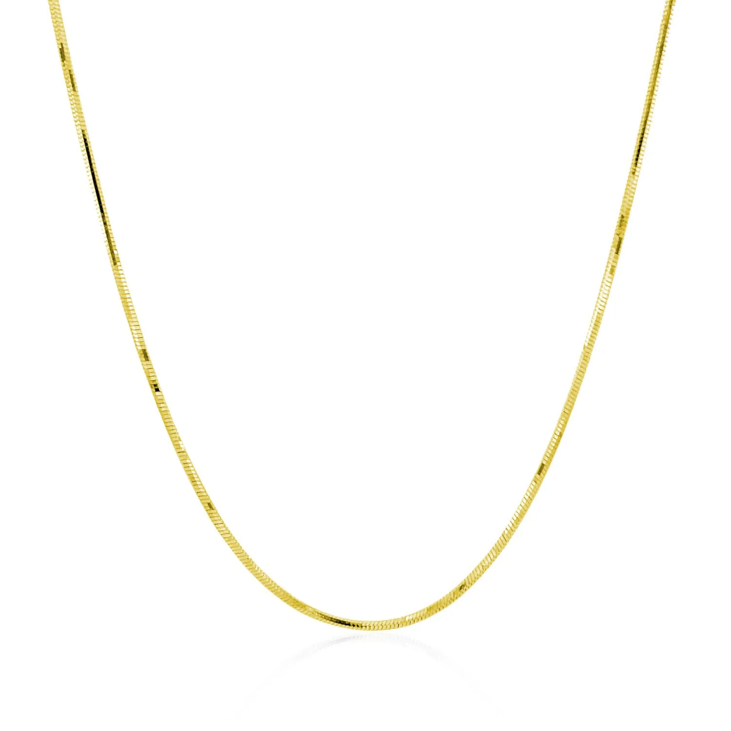 14k Yellow Gold Adjustable Snake Chain 0.85mm - Image 5