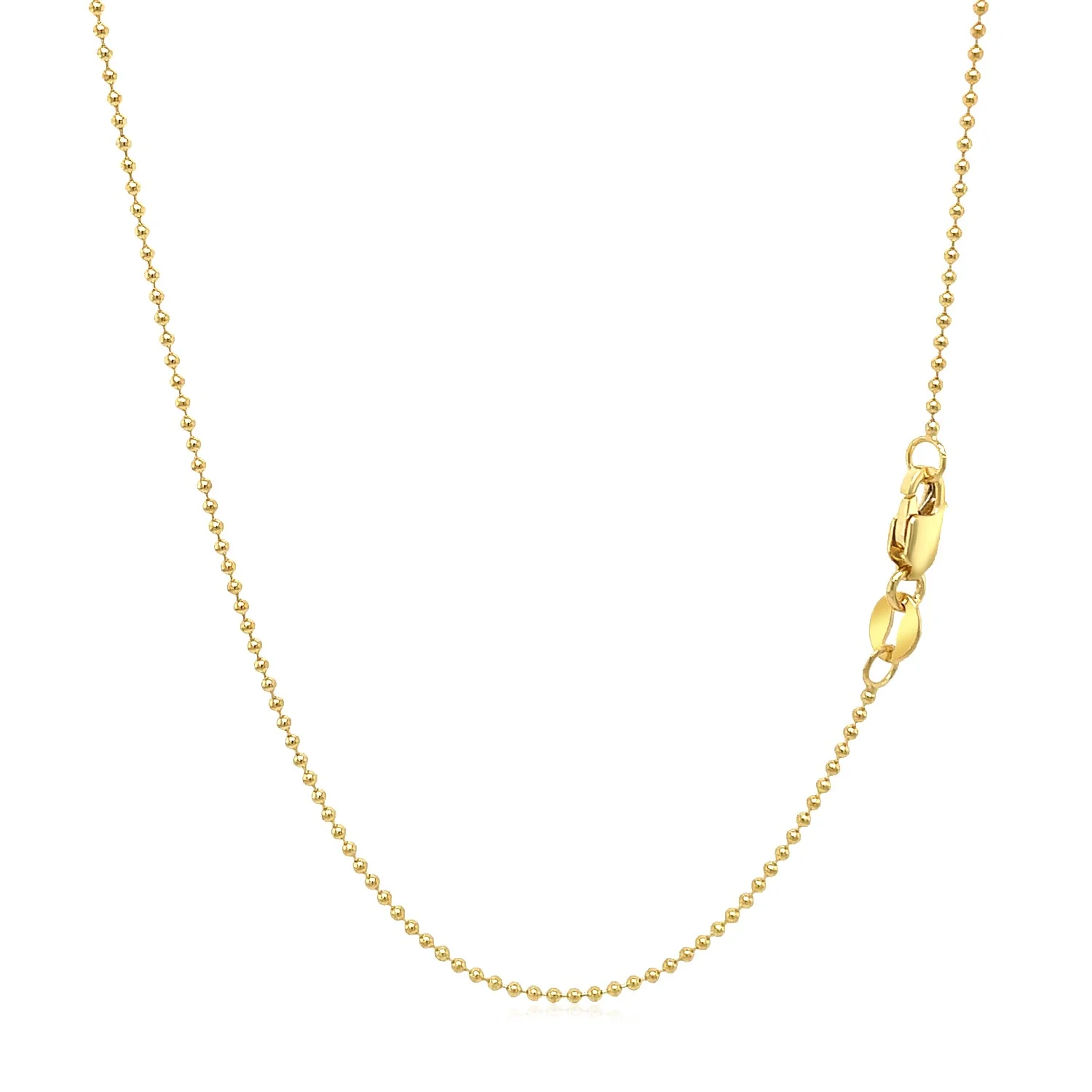 14k Yellow Gold Bead Chain 1.0mm - Image 15