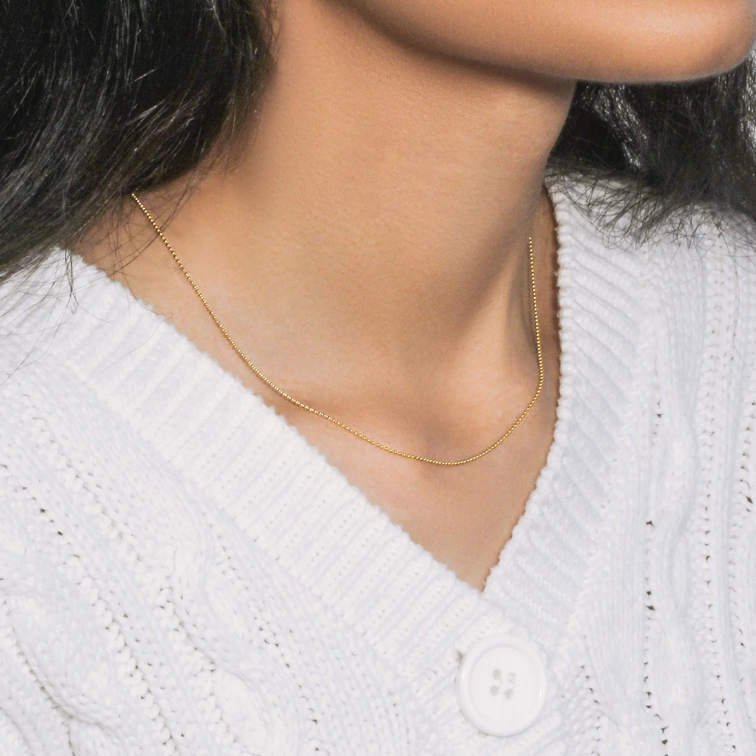 14k Yellow Gold Bead Chain 1.0mm - Image 36