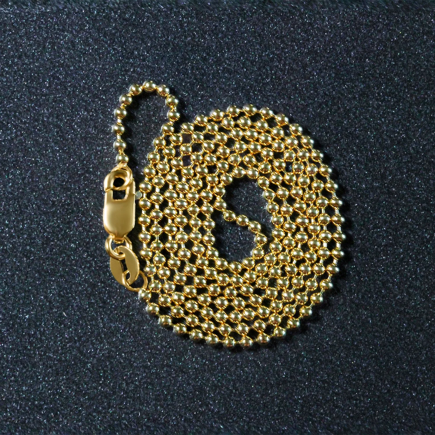 14k Yellow Gold Bead Chain 1.5mm - Image 16