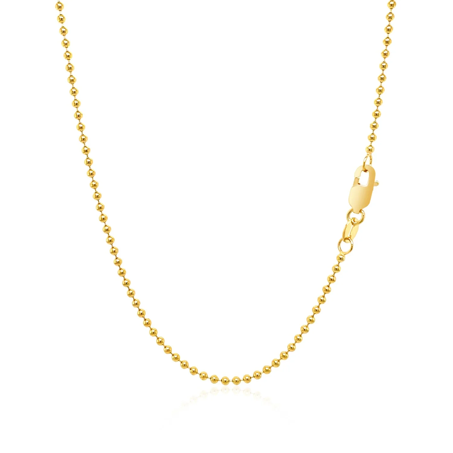 14k Yellow Gold Bead Chain 1.5mm - Image 6