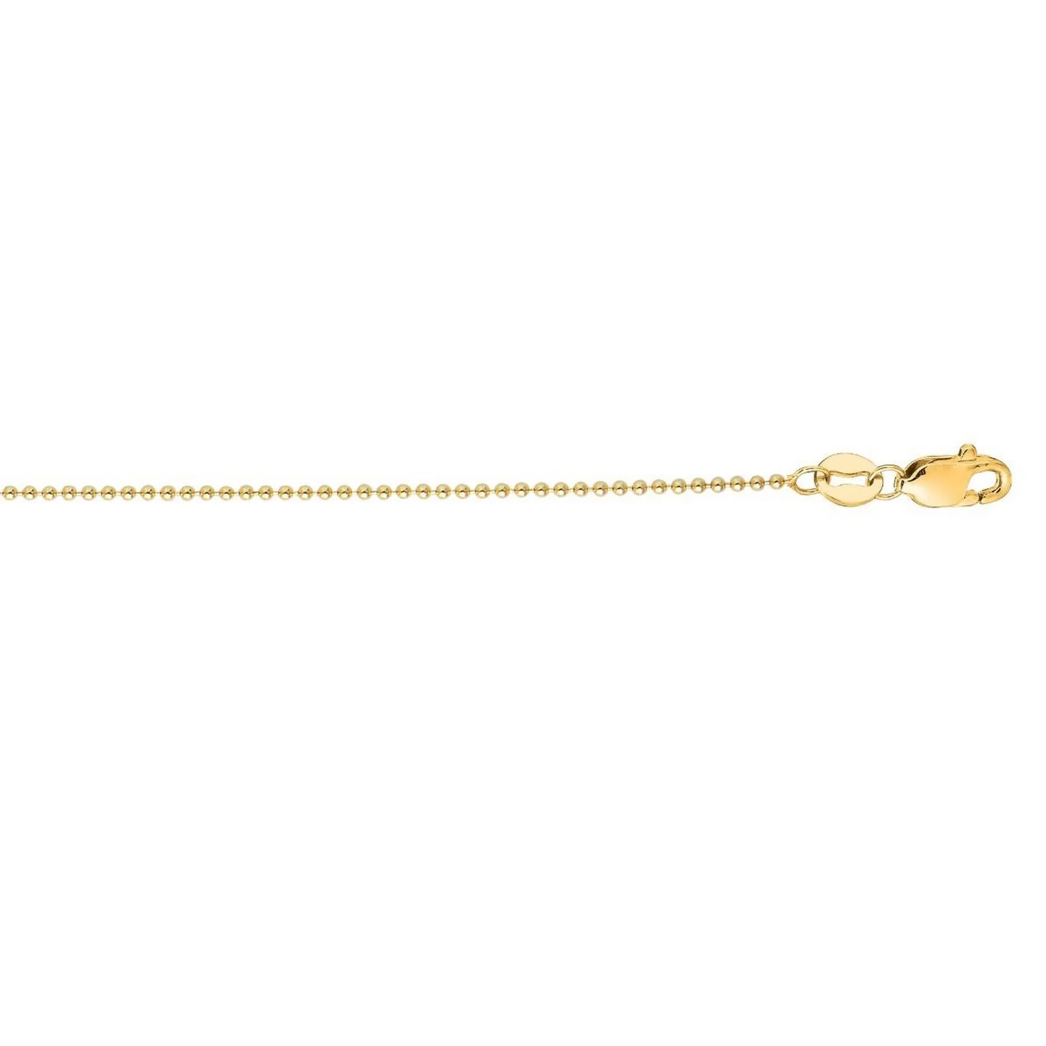 14k Yellow Gold Bead Chain 2.5mm - Image 2