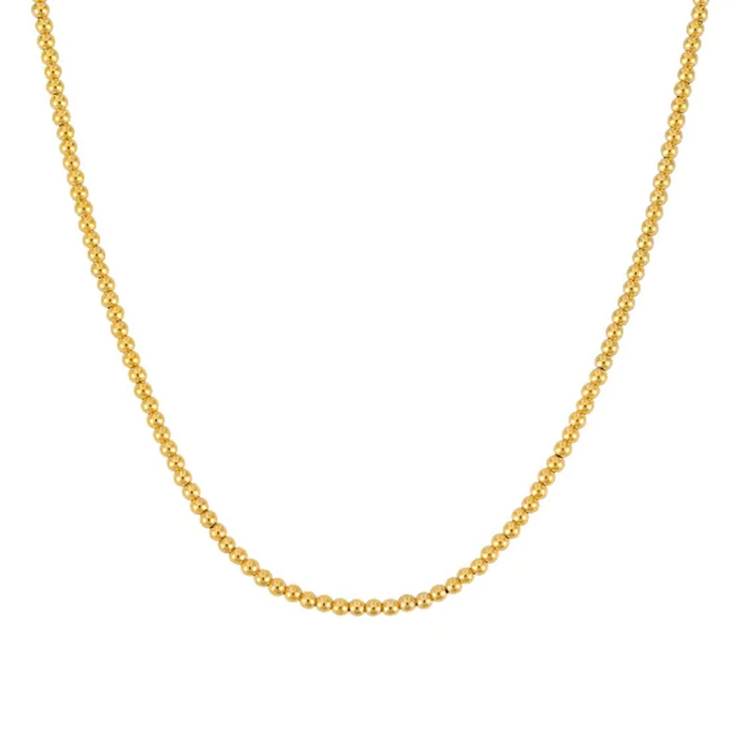 14k Yellow Gold Bead Chain (3mm)