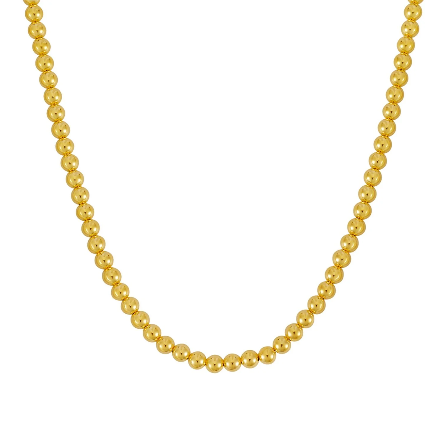 14k Yellow Gold Bead Chain (6mm) - Image 2