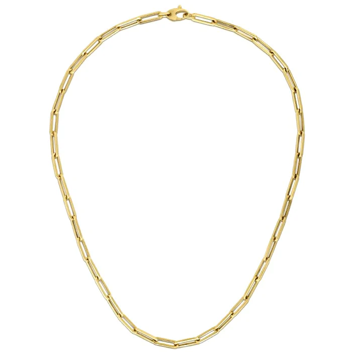 14K Yellow Gold Bold Paperclip Chain (4.2 mm) - Image 3