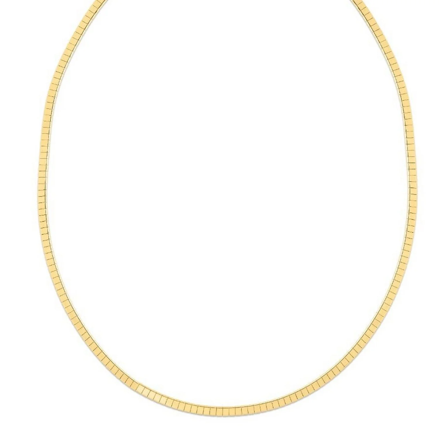14k Yellow Gold Brick Omega Necklace - Image 4
