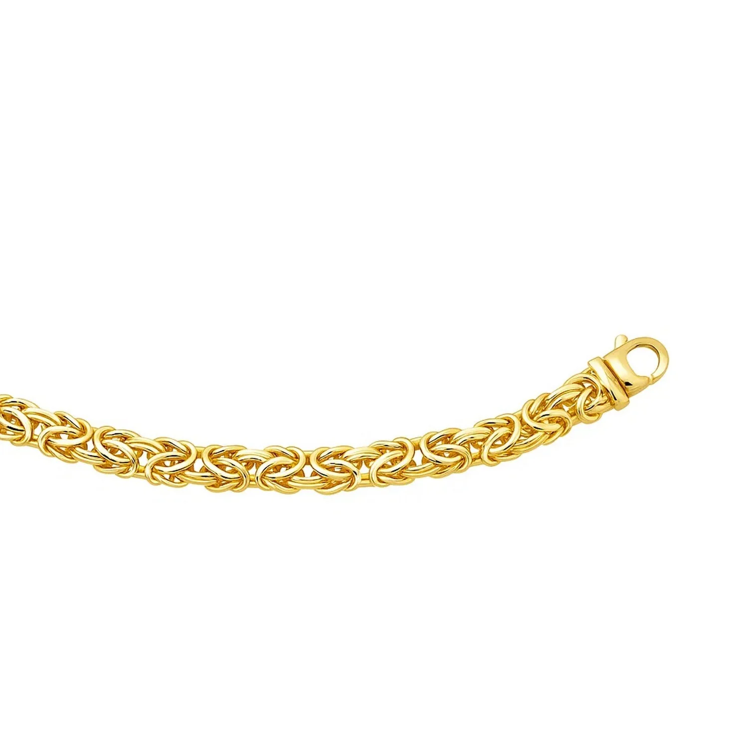 14k Yellow Gold Byzantine Design Stylish Necklace - Image 9