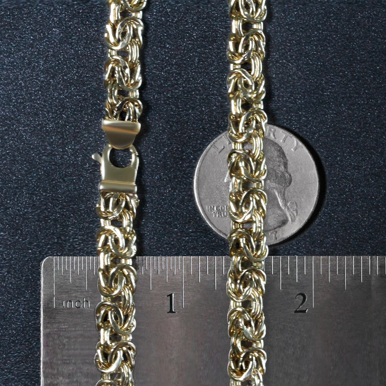 14k Yellow Gold Byzantine Motif Chain Necklace - Image 32