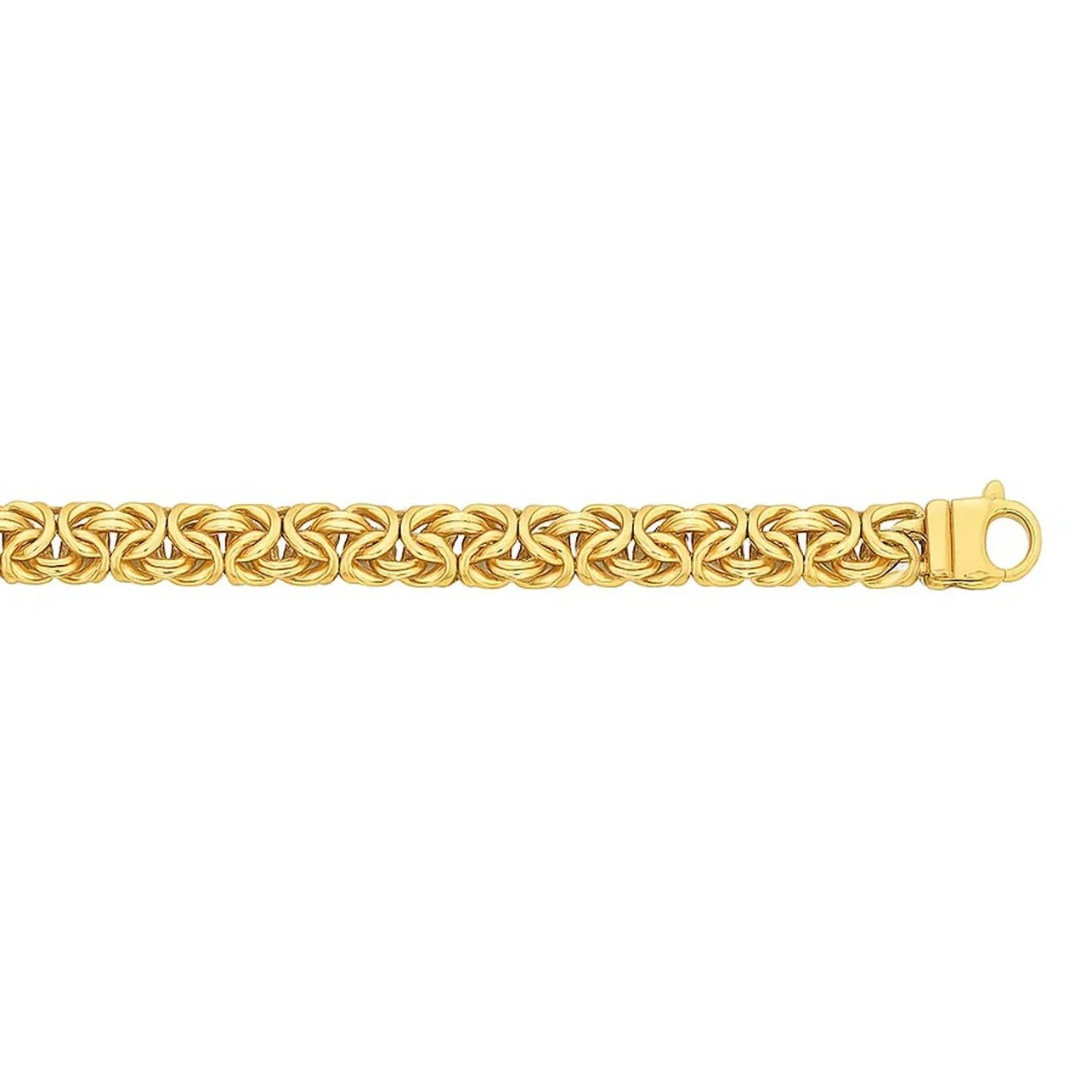 14k Yellow Gold Byzantine Motif Chain Necklace - Image 8
