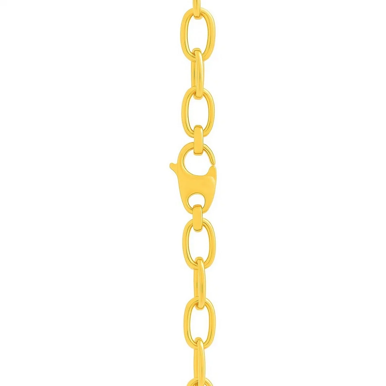 14k Yellow Gold Cable Chain Style Polished Necklace - Image 6
