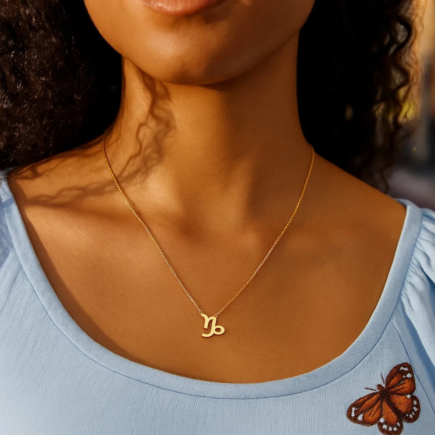 14K Yellow Gold Capricorn Necklace - Image 24