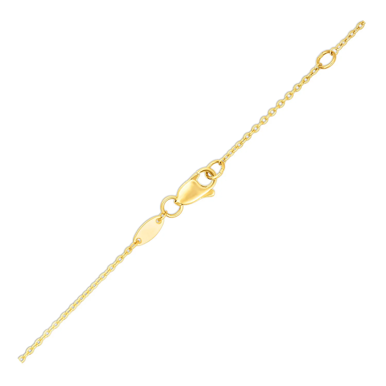 14k Yellow Gold Chain Necklace with Horizontal Arrow Pendant - Image 10