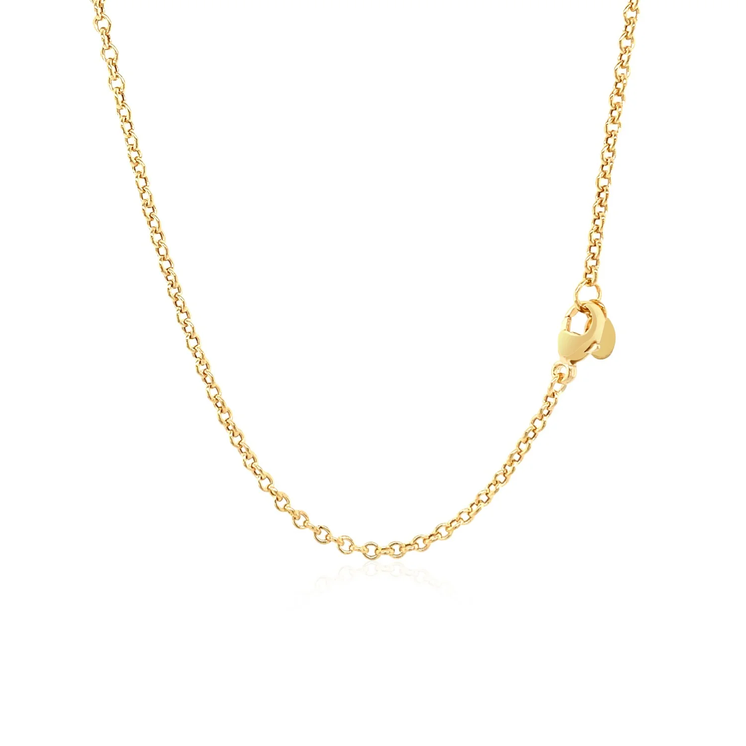 14k Yellow Gold Chain Necklace with Polished Knot - Image 7
