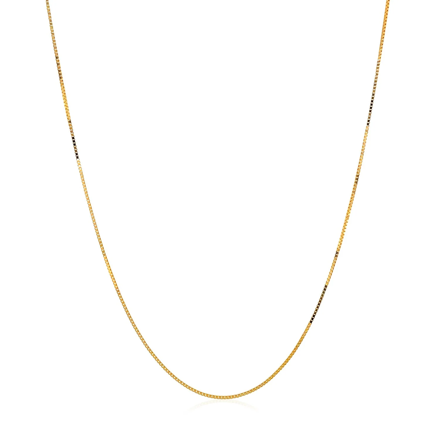 14k Yellow Gold Classic Box Chain 0.45mm - Image 2