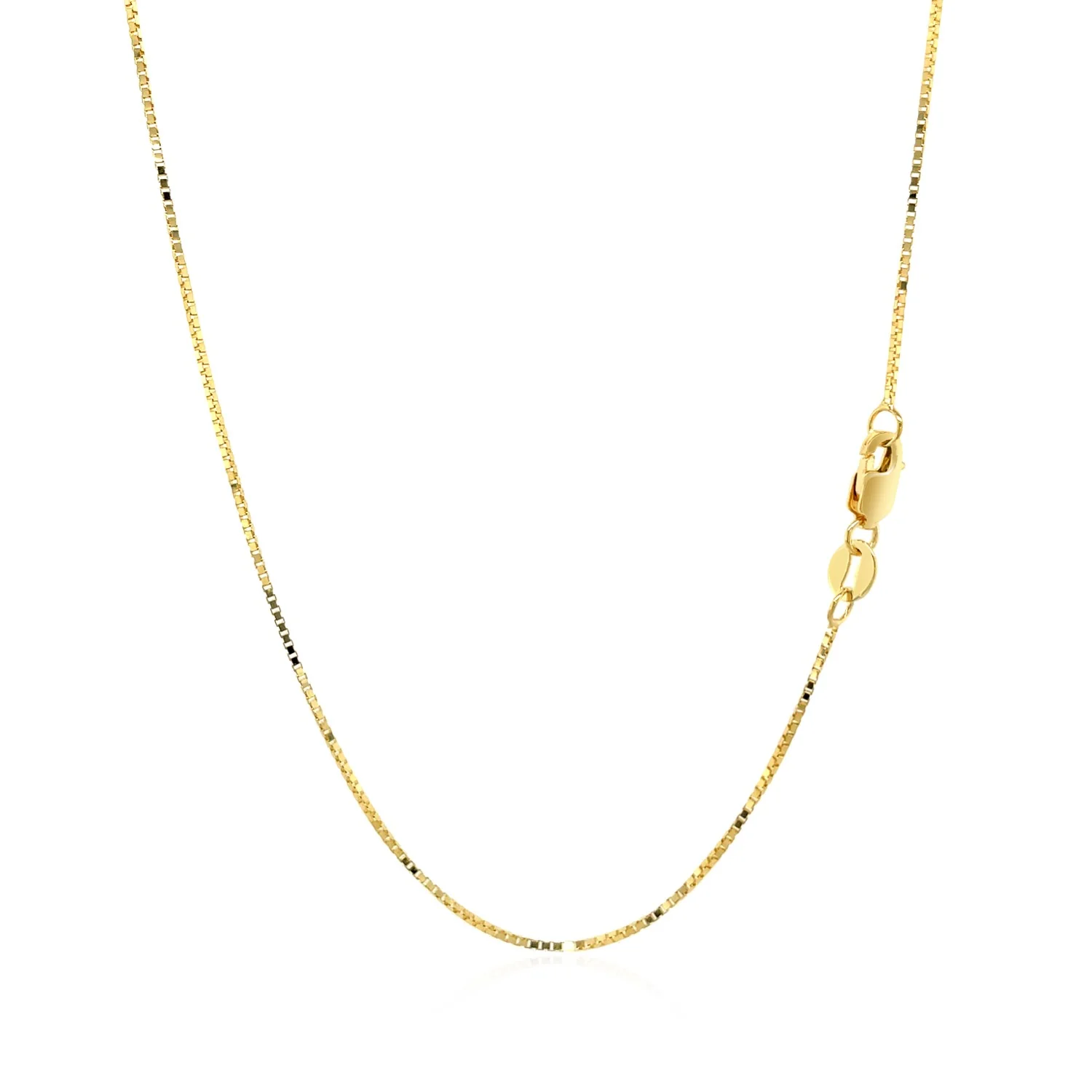14k Yellow Gold Classic Box Chain 0.7mm - Image 3
