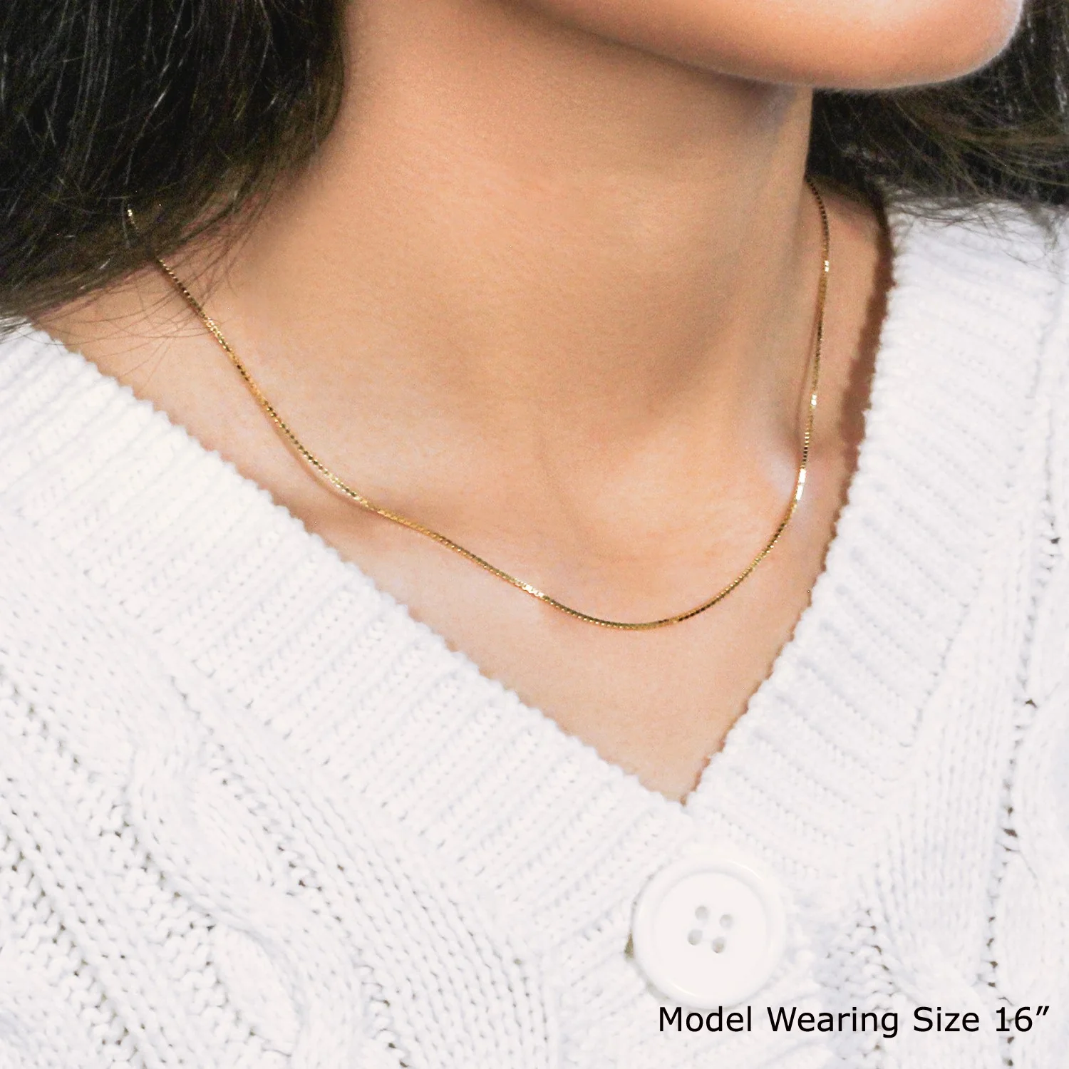 14k Yellow Gold Classic Box Chain 1.0mm - Image 10