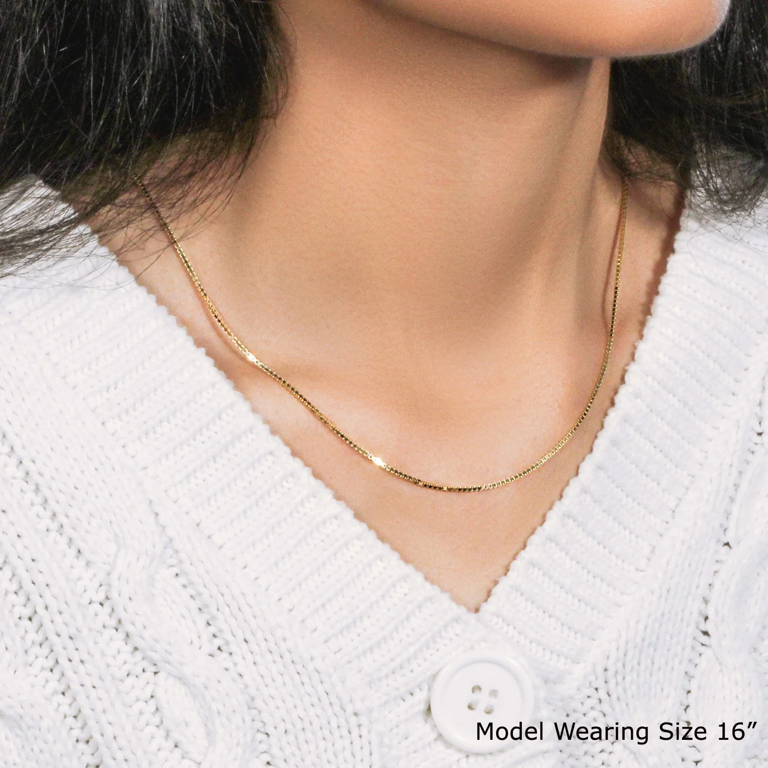 14k Yellow Gold Classic Box Chain 1.1mm - Image 10