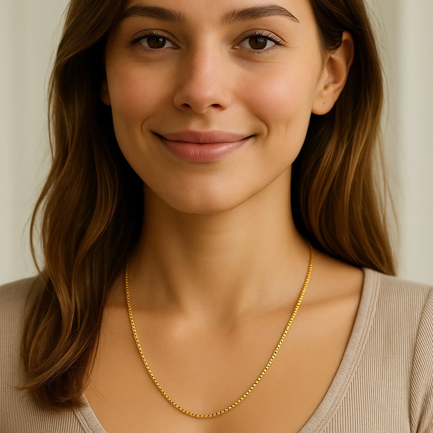 14k Yellow Gold Classic Box Chain 1.1mm - Image 11