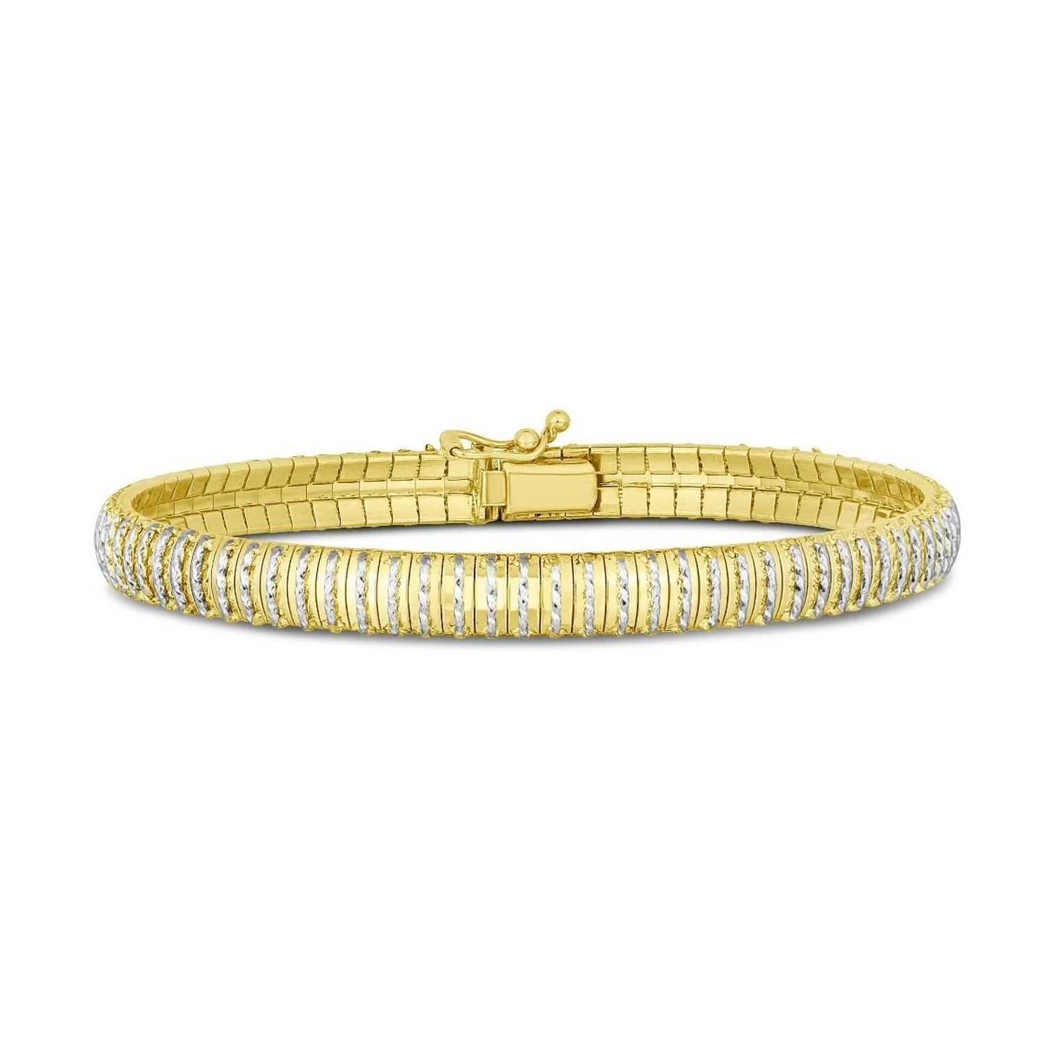 14k Yellow Gold Diamante Flex Bracelet - Image 3