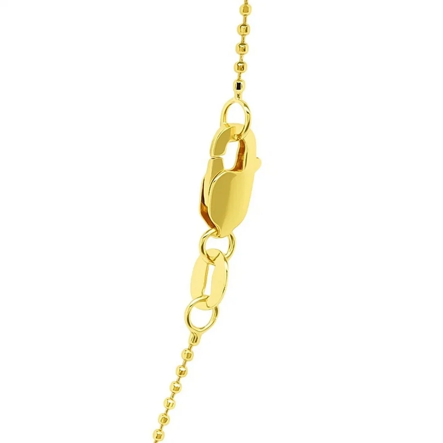 14k Yellow Gold Diamond Cut Bead Chain 1.0mm - Image 12