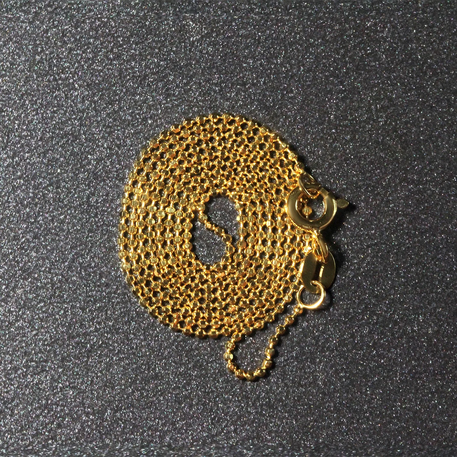 14k Yellow Gold Diamond-Cut Bead Chain 1.0mm - Image 22