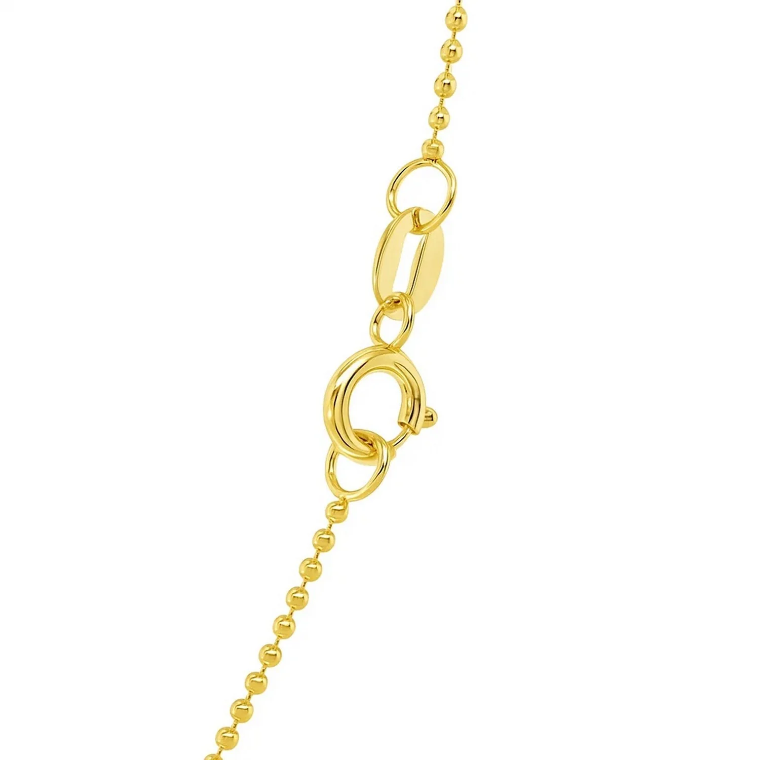 14k Yellow Gold Diamond-Cut Bead Chain 1.0mm - Image 8