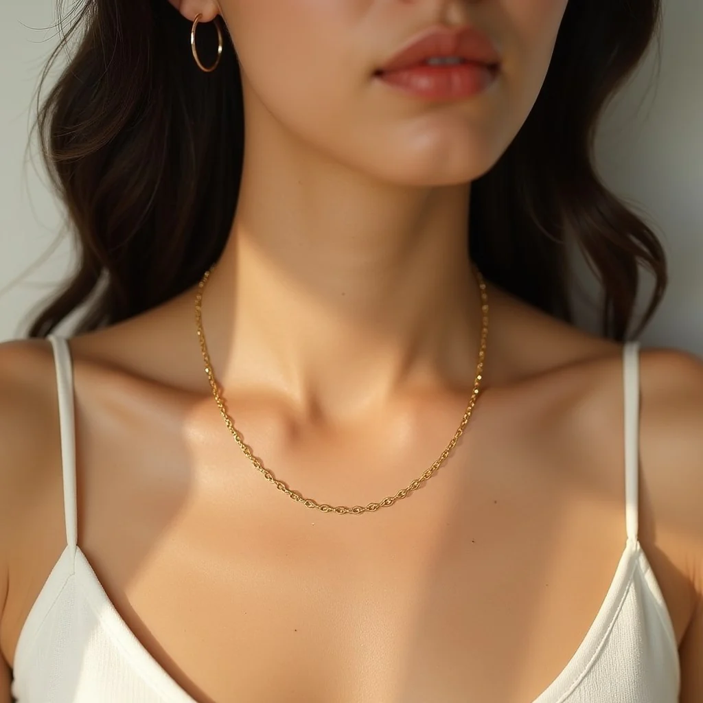 14k Yellow Gold Diamond Cut Cable Link Chain 1.4mm - Image 11