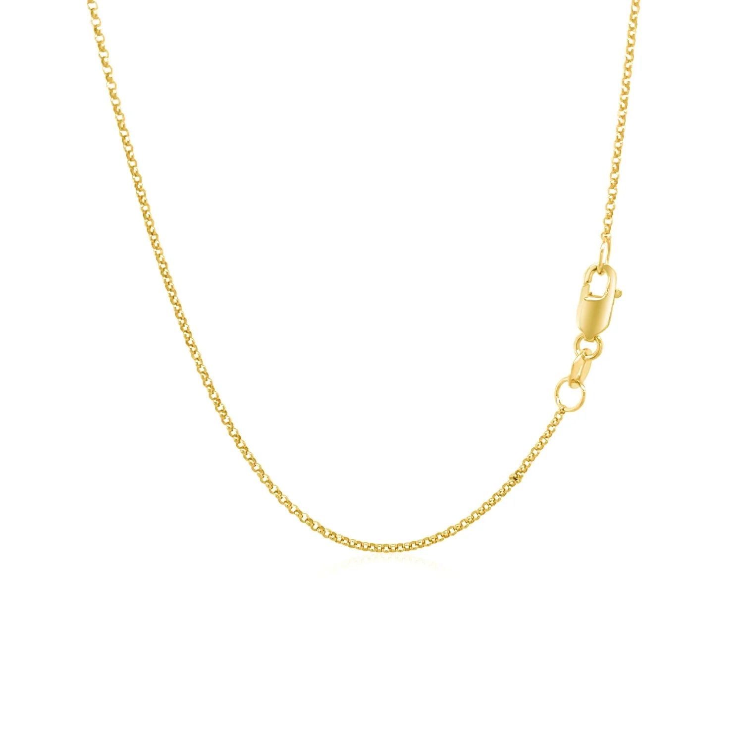 14k Yellow Gold Diamond Cut Rolo Chain 1.1mm - Image 10