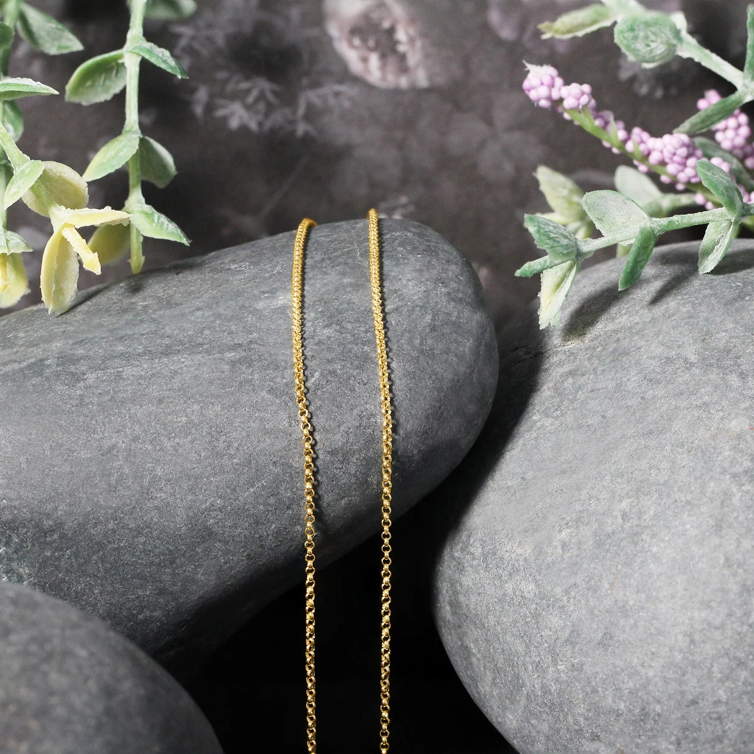 14k Yellow Gold Diamond Cut Rolo Chain 1.1mm - Image 13