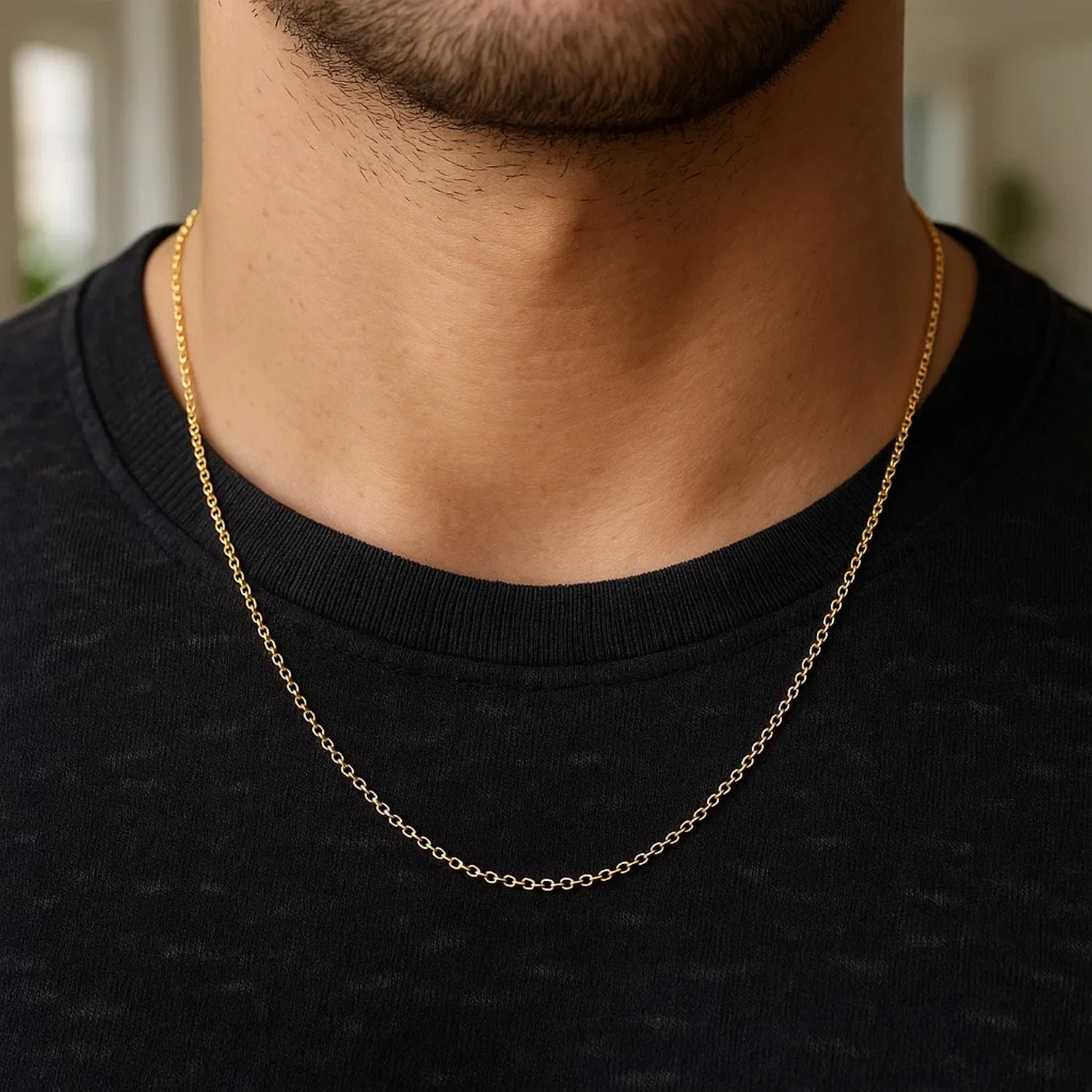 14k Yellow Gold Diamond Cut Rolo Chain 1.1mm - Image 40