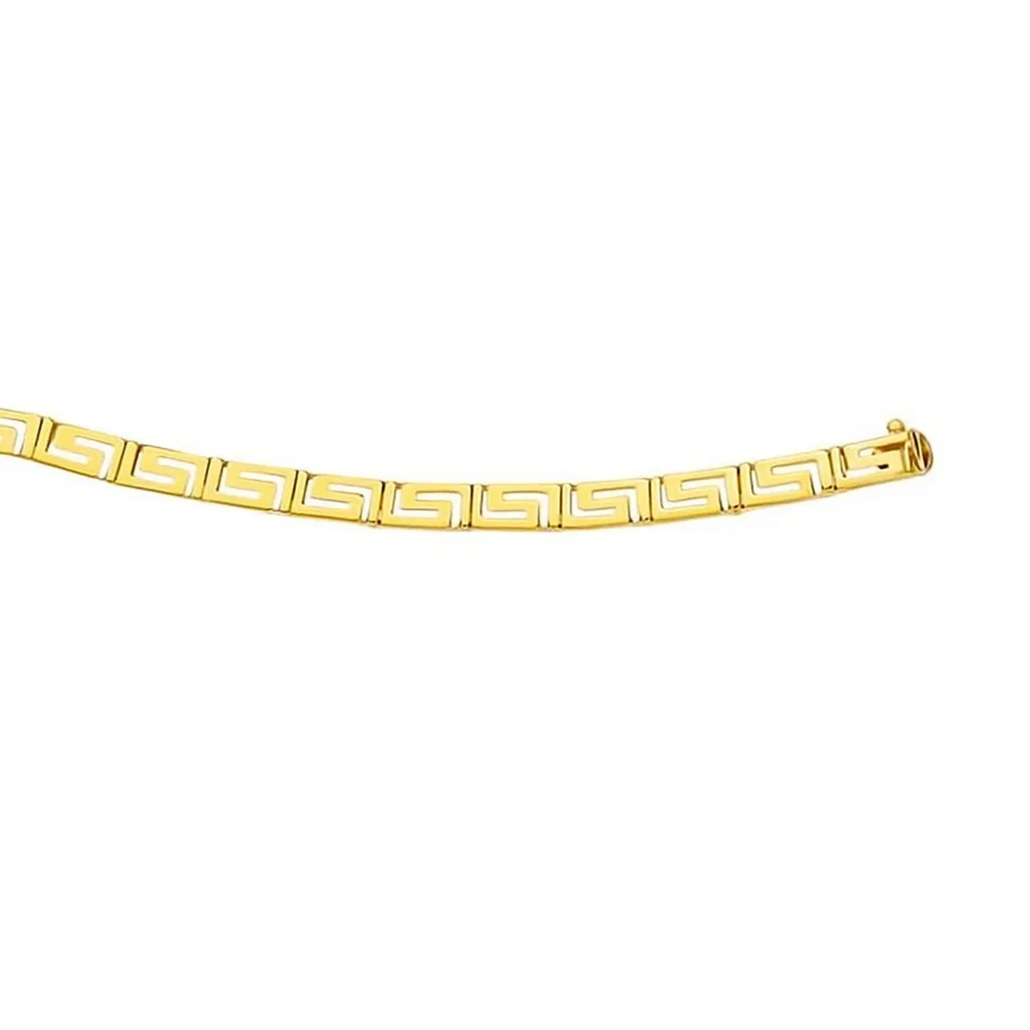 14k Yellow Gold Fancy Greek Key Motif Bracelet - Image 4