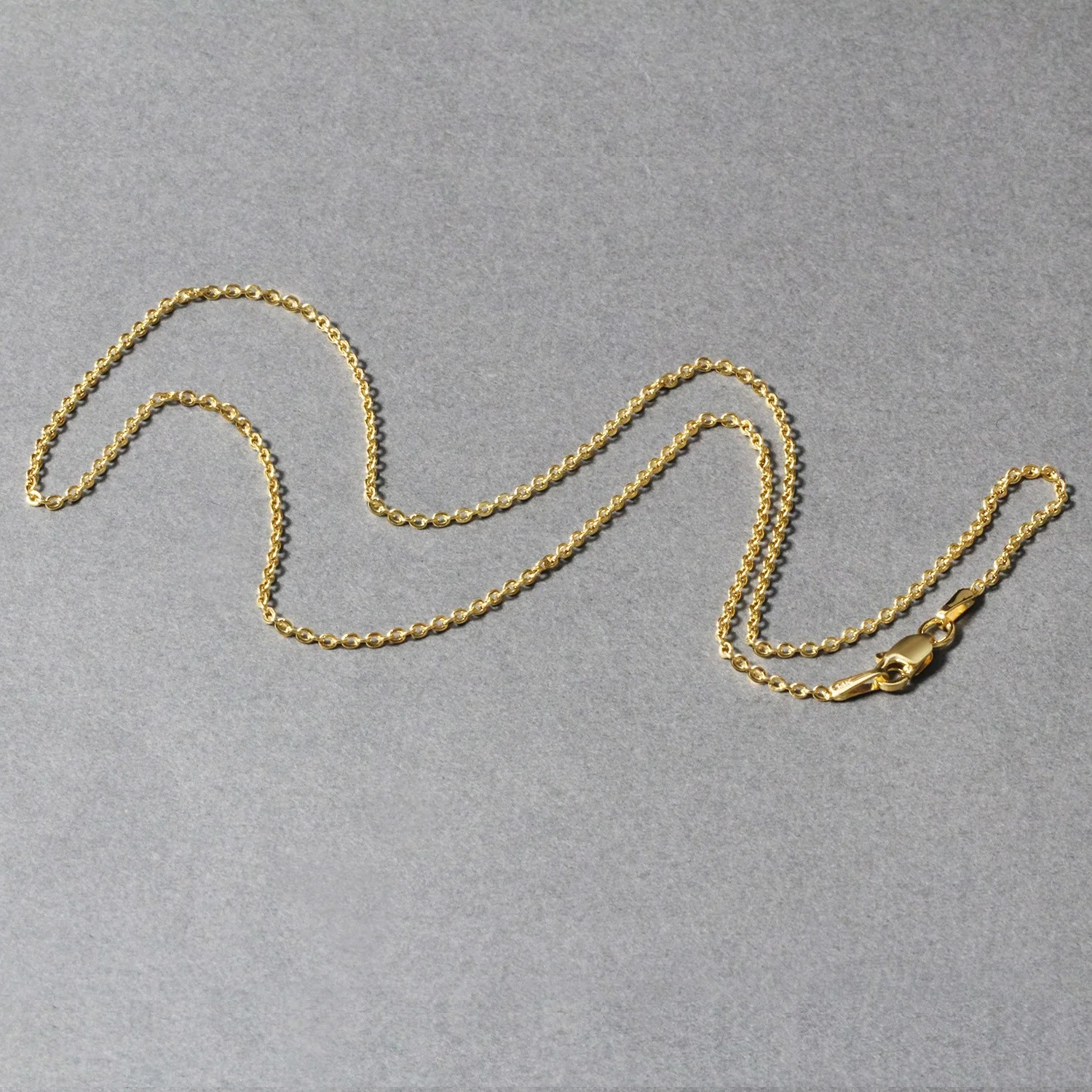 14k Yellow Gold Forsantina Lite Cable Link Chain 1.5mm - Image 16