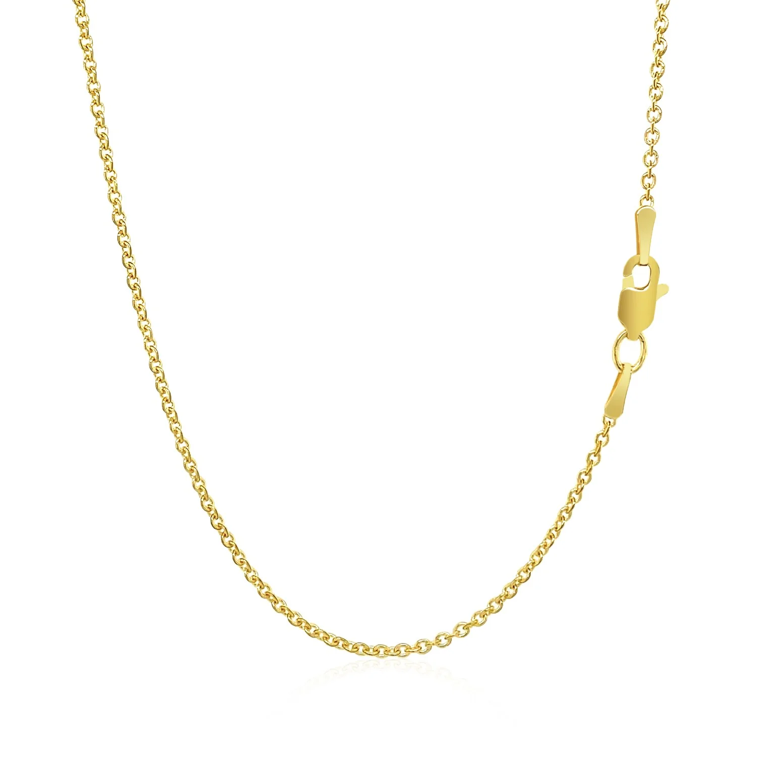 14k Yellow Gold Forsantina Lite Cable Link Chain 1.5mm - Image 6