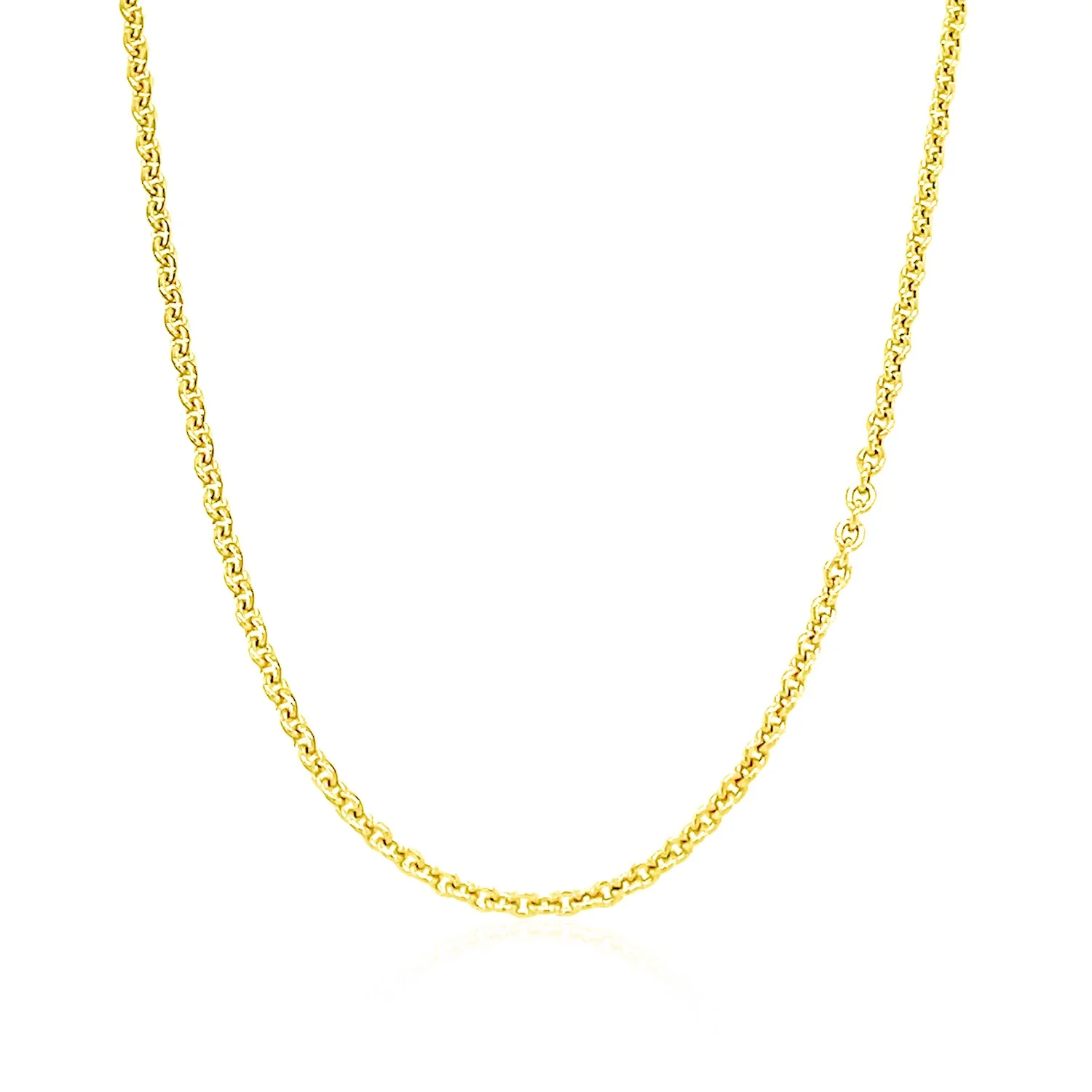 14k Yellow Gold Forsantina Lite Cable Link Chain 1.9mm - Image 2