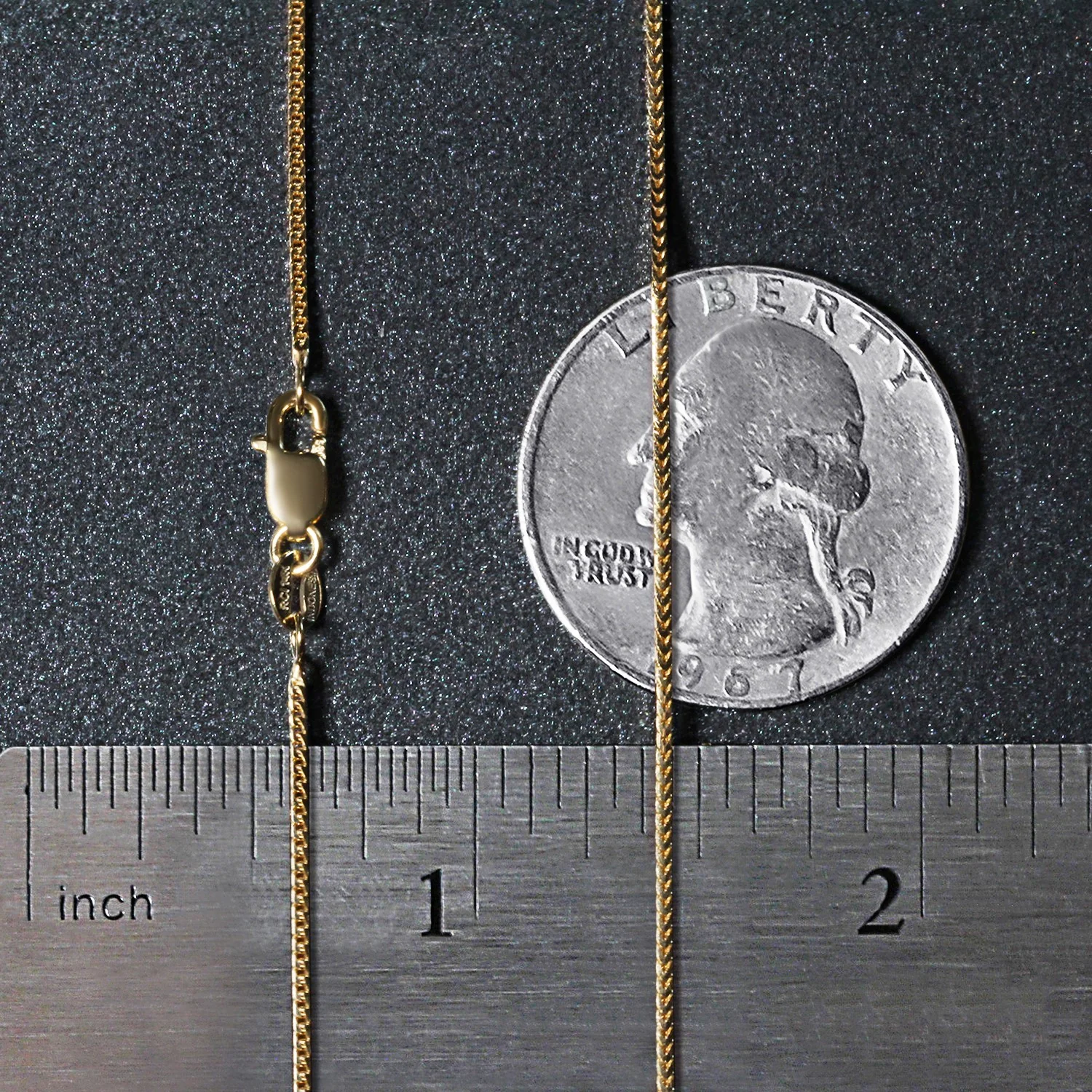 14k Yellow Gold Franco Chain 0.9mm - Image 6