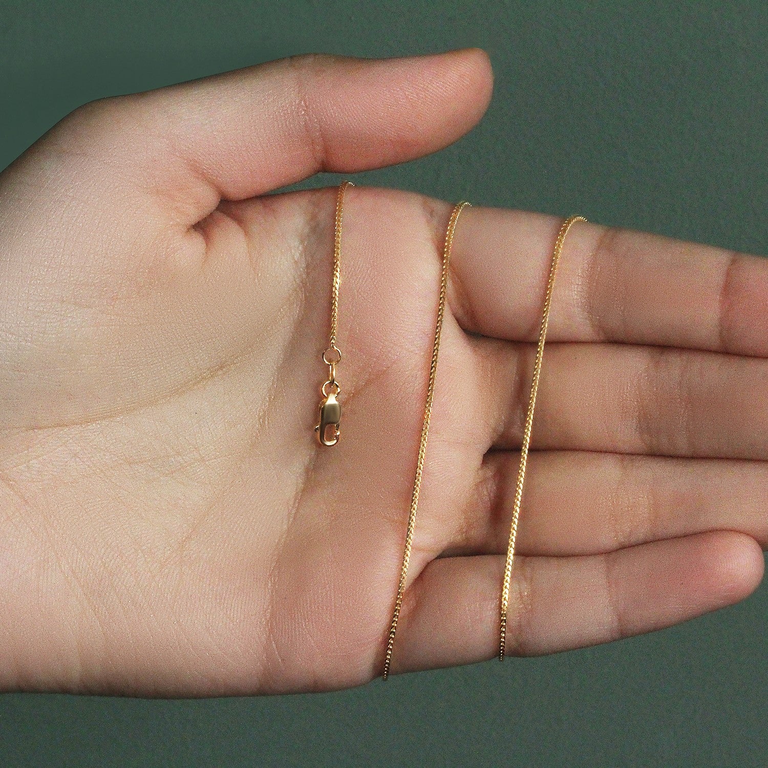 14k Yellow Gold Franco Chain 0.9mm - Image 7