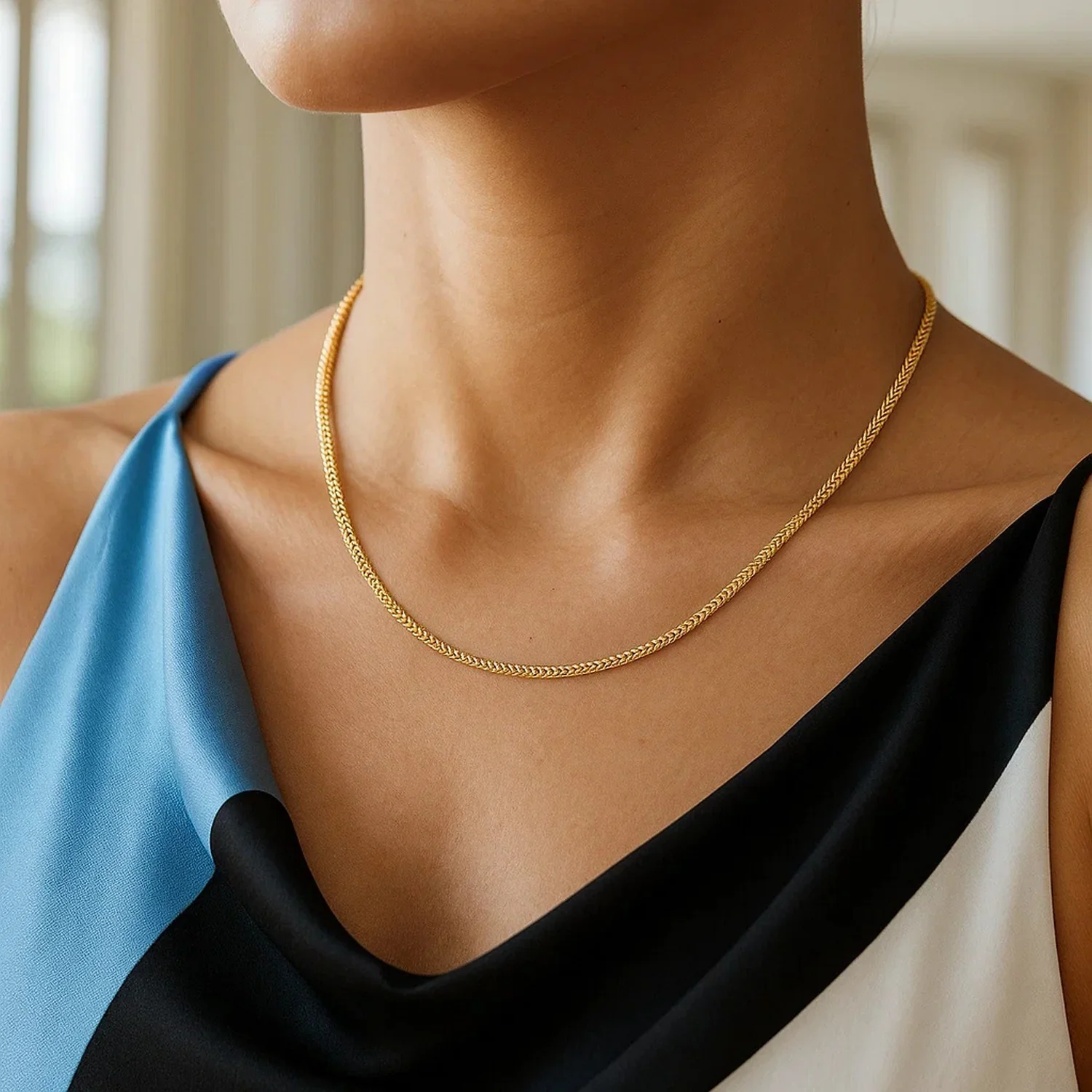 14k Yellow Gold Franco Chain 1.8mm - Image 10