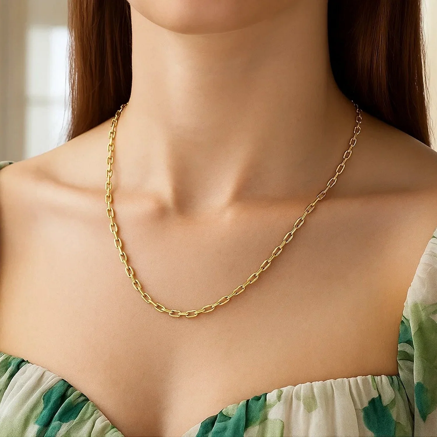 14k Yellow Gold French Cable Link Chain 2.5 mm - Image 7
