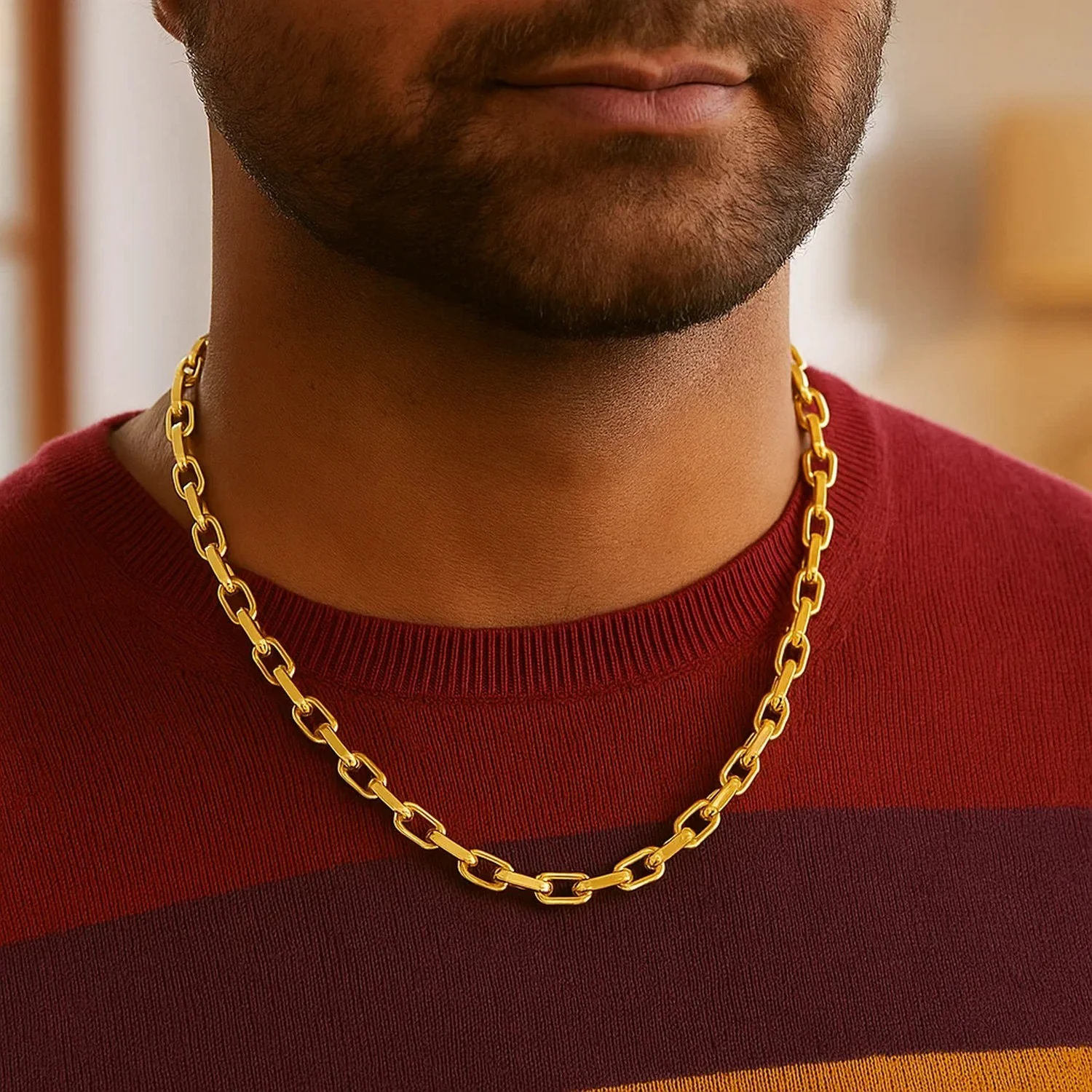 14k Yellow Gold French Cable Link Chain 6.1 mm - Image 18