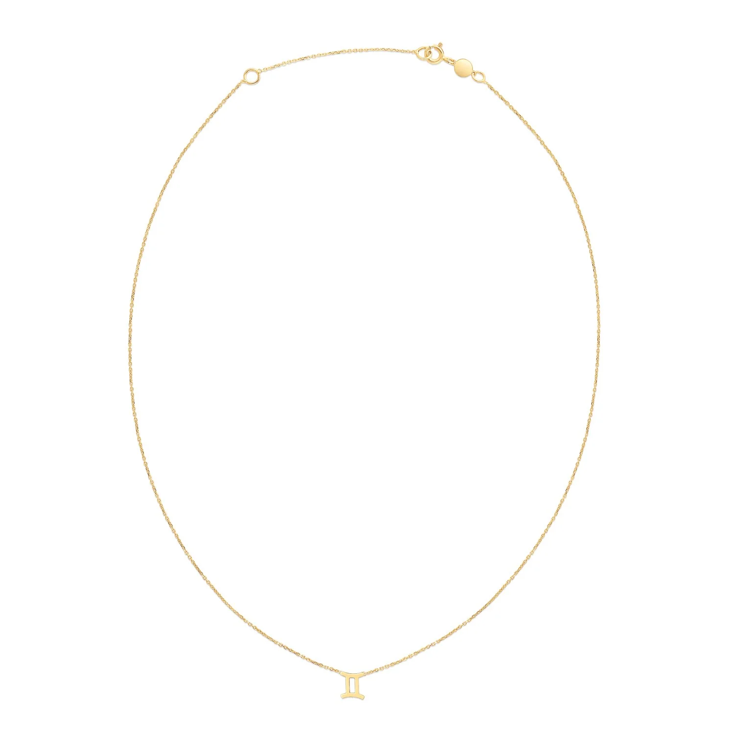14K Yellow Gold Gemini Necklace - Image 2