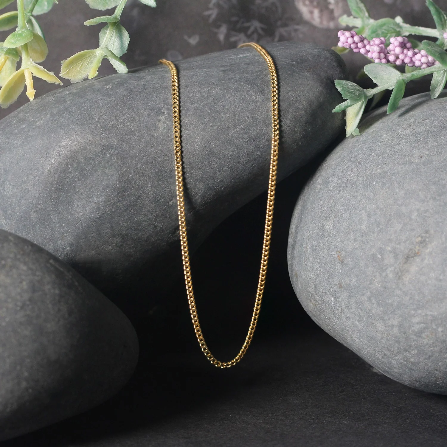 14k Yellow Gold Gourmette Chain 1.5mm - Image 10